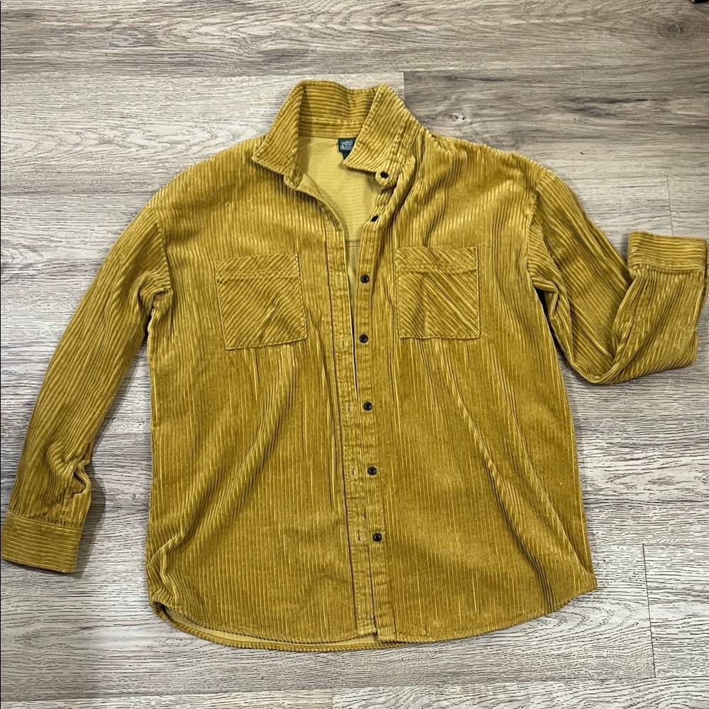 Wild Fable Mustard Corduroy Button Up Jacket Shirt
